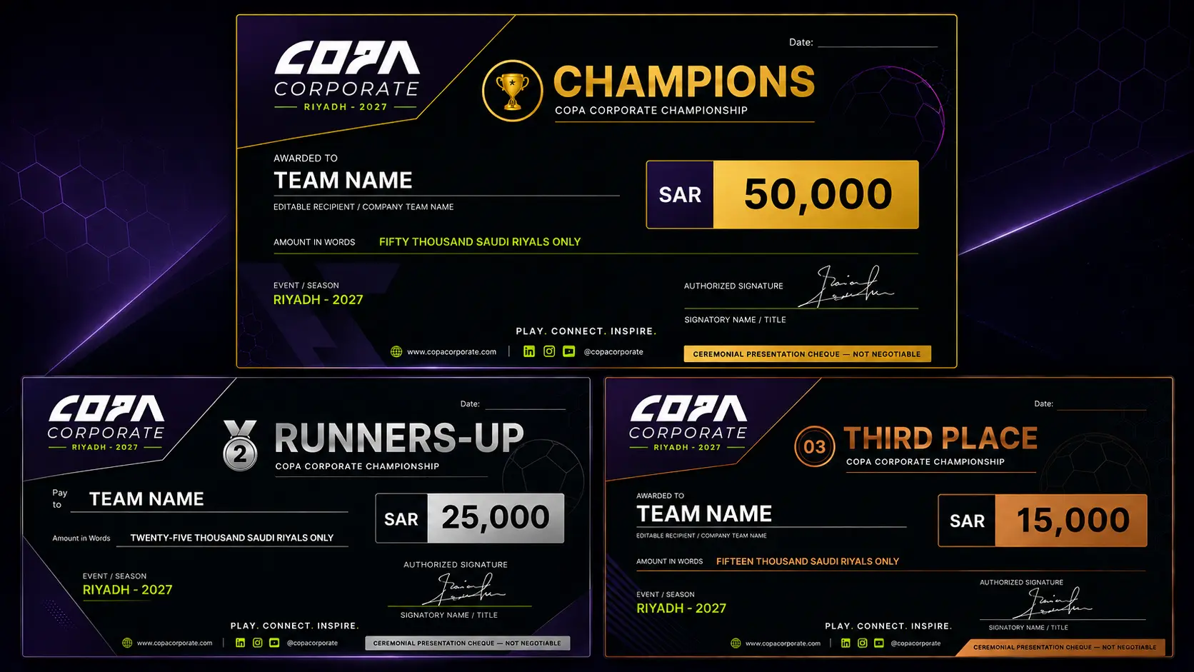 CASH AWARDS